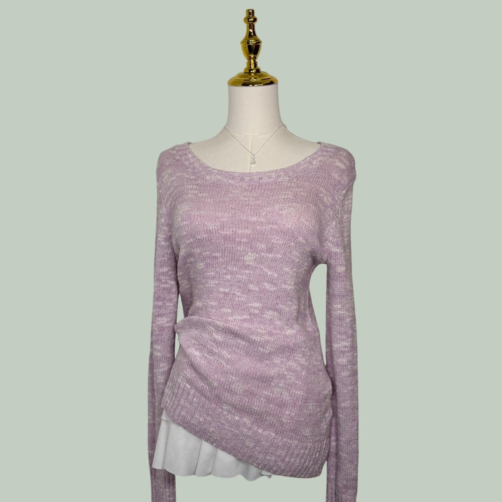 old navy pink lavender white knit sweater softgirl coquette dainty preppy shoujo